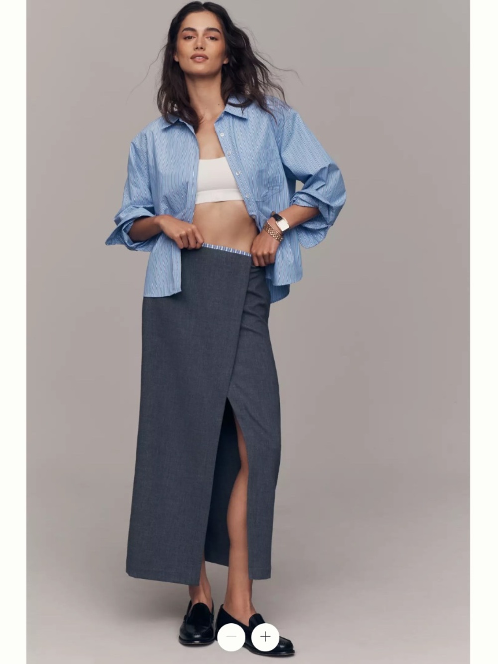 Anthropologie Maeve Wrap Pencil Midi Skirt